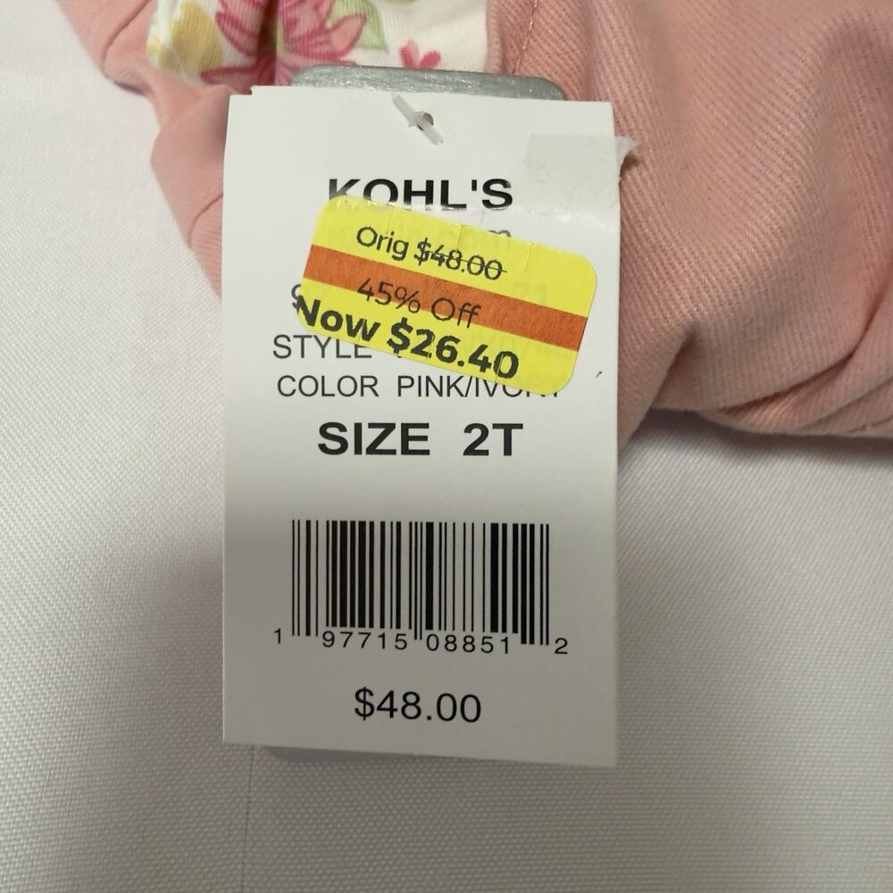 Little Lass Girls 2T Romper Dress Outfit Set 2 Pack Pink Floral Summer Apparel - Picture 6 of 6